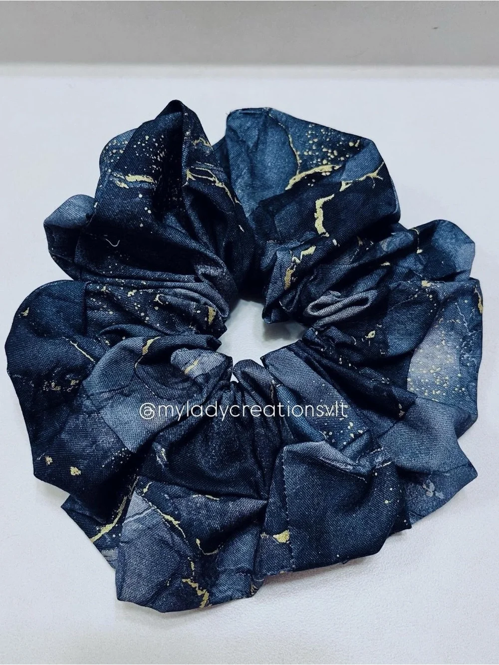 Handmade Rainbow Gold Tie-Dye Jumbo Scrunchie Set